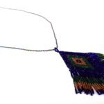 Μακρύ κολιέ, Ethnic, Kite, μπλε-πράσινο-χρυσό