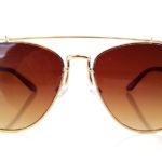 Γυαλιά ηλίου Mykonos, ροζ χρυσό, καφέ φακός