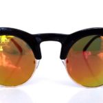 Γυαλιά ηλίου Ikaria, μαύρο, πορτοκαλί καθρέφτης