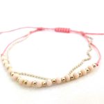 Anklet double, ροζ