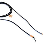 Wrap choker Skull, ροζ χρυσό