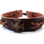 Δερμάτινο βραχιόλι, Gothic, καφέ