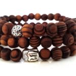 Wooden bracelet set, φυσικό