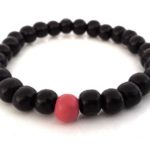 Wooden bracelet, Spot, μαύρο