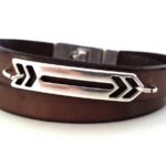 Δερμάτινο βραχιόλι, Dart, καφέ