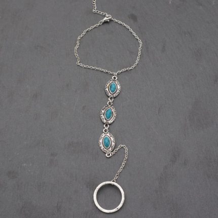 Boho βραχιόλι με δαχτυλίδι bracering