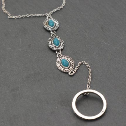 Boho βραχιόλι με δαχτυλίδι bracering