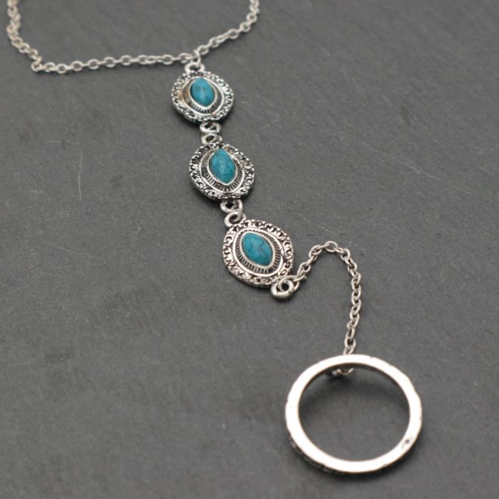 Boho βραχιόλι με δαχτυλίδι bracering