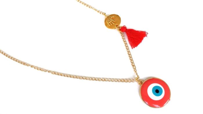Long necklace with eye