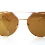 Γυαλιά ηλίου Bermuda, χρυσό, μπεζ-καφέ φακός