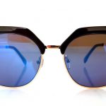 Γυαλιά ηλίου Seychelles, μαύρο, μπλε καθρέφτης