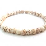 Chaolite bracelet, Small beads, λευκό