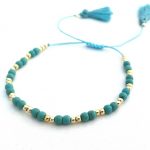 Anklet Beads, τιρκουάζ