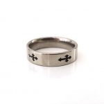 Crossed steel ring