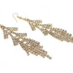 Μακριά σκουλαρίκια με στρας