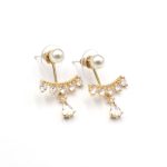 Σκουλαρίκια ear jacket με πέρλα