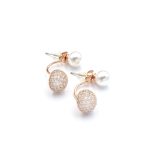 Σκουλαρίκια ear jacket με πέρλα