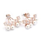 Σκουλαρίκια ear jacket με πέρλα