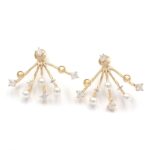 Σκουλαρίκια ear jacket με πέρλα