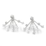 Σκουλαρίκια ear jacket με πέρλα