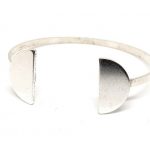 Half circles cuff, ασημί