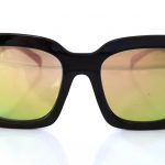 Γυαλιά ηλίου Pineapple, μαύρο, ροζ-πράσινος καθρέφτης