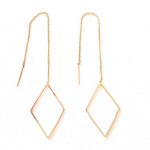 Needle rhombus σκουλαρίκια, χρυσό