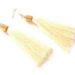 Simple tassels σκουλαρίκια, εκρού