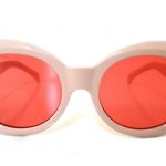 Γυαλιά ηλίου Strawberry, μπεζ-nude, ροζ φακός