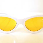 Γυαλιά ηλίου Cherry, λευκό, κίτρινος φακός