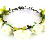 Hair wreath, White Roses