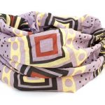 Υφασμάτινη πολυμορφική μπαντάνα, Squares, γκρι-κίτρινο