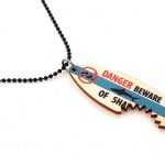 Κολιέ με στρατιωτική αλυσίδα, Wooden Surf, Shark