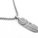 Metal necklace, Quill