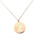 Κοντό ατσάλινο κολιέ, Elizabeth, ροζ χρυσό