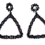Μαύρα σκουλαρίκια με στρας