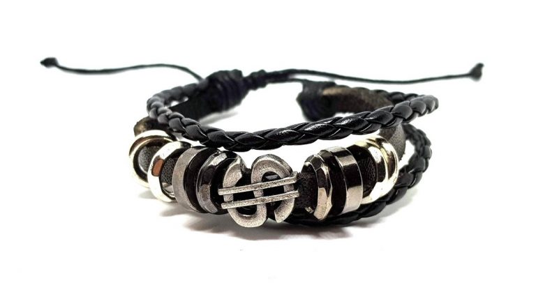 Men's leather bracelet
