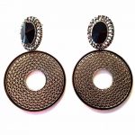 Μεταλλικά σκουλαρίκια με στρας