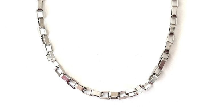 Men's steel chain necklace