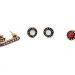 Boho studs set, Lines