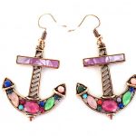 Κρεμαστά πολύχρωμα σκουλαρίκια σε σχήμα άγκυρας