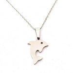 Ατσάλινο κολιέ με δελφίνι