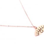 Κοντό ατσάλινο κολιέ με μάτι