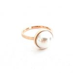 Ατσάλινο δαχτυλίδι με πέρλα