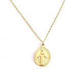 Κοντό ατσάλινο κολιέ με τον Ιησού