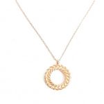 Κοντό ατσάλινο κολιέ με στεφάνι