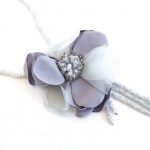 Κολιέ με σιέλ λουλούδι