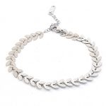 Ατσάλινο βραχιόλι με φύλλα