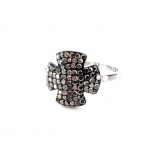 Ατσάλινο δαχτυλίδι με στρας