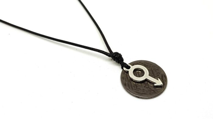 Necklace with male symbol